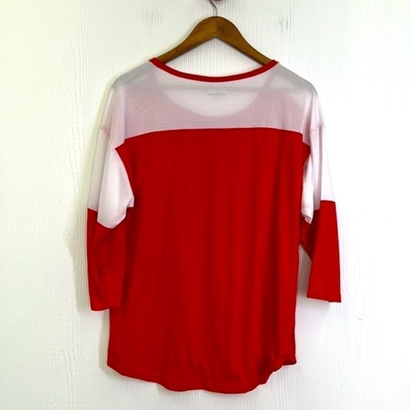 Ohio State Authentic Apparel - Ohio State 3 Quarter Red & White Mesh Shirt L - Picture 10 of 12